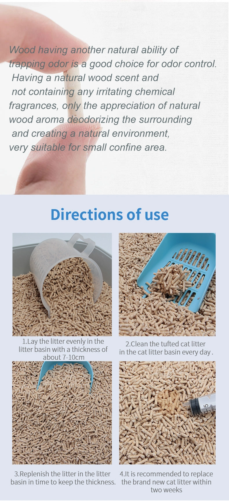 Py-Pets Latest High-Tech Clumping Wood Clumping Cat Litter Pet Product